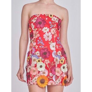 Endless Rose Women's Floral Embroidered Mini Dress